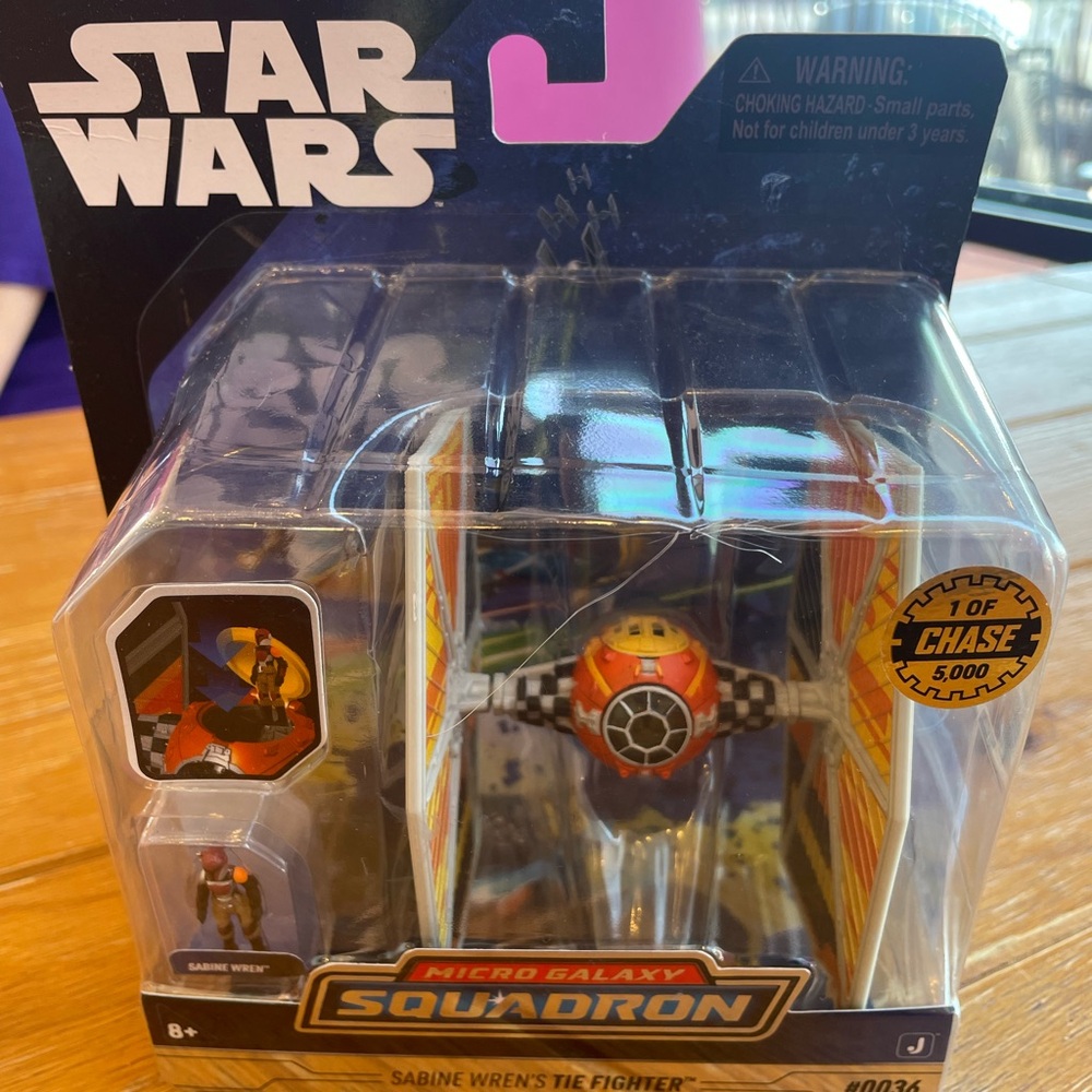 Star Wars Micro Galaxy Squadron Sabine Wren's Tie Fighter New CHASE 1 of 5000.